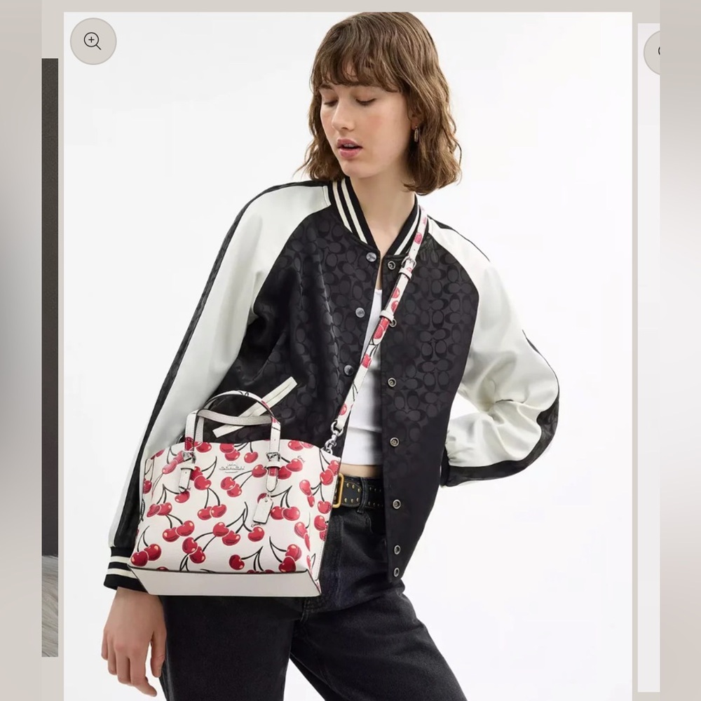 MOLLIE TOTE BAG 25 WITH CHERRY PRINT
Color: SV/Chalk Multi - Picture 8 of 16